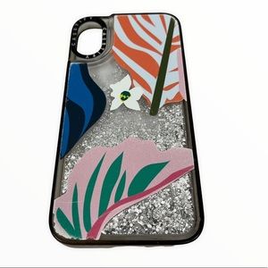Casetify iPhone XR Mariery Young Liquid Glitter Foliage Mix Bold Color Tropical